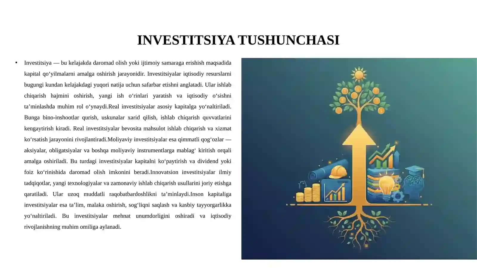 INVESTITSIYALARNING DINAMIK MODELLARI 4