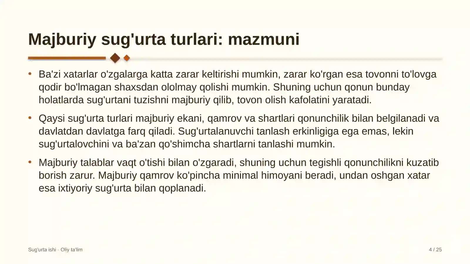 Fintex kompaniyalarida majburiy sug'urta turlari 4