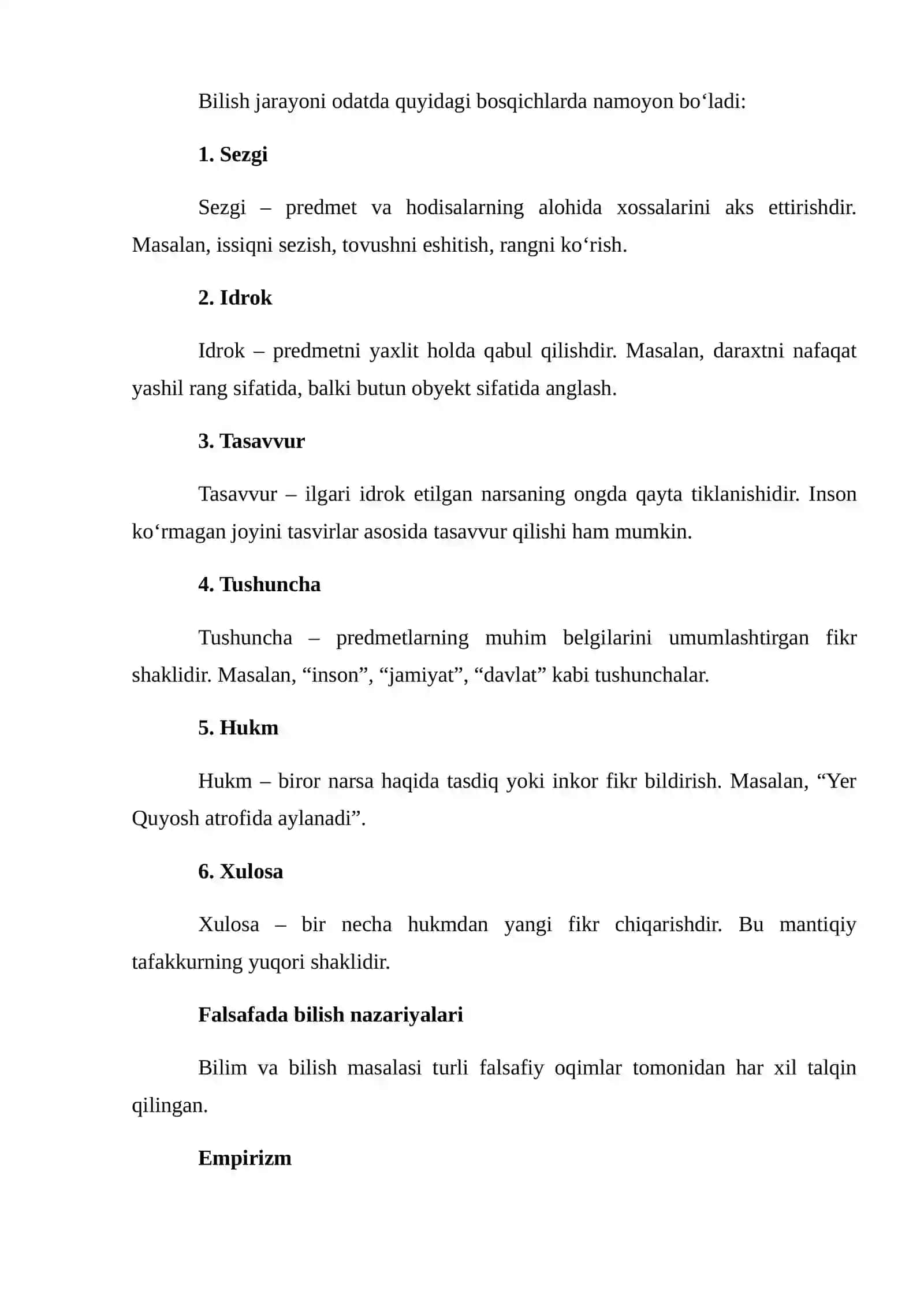 Bilish falsafasi (gnoseologiya) 4