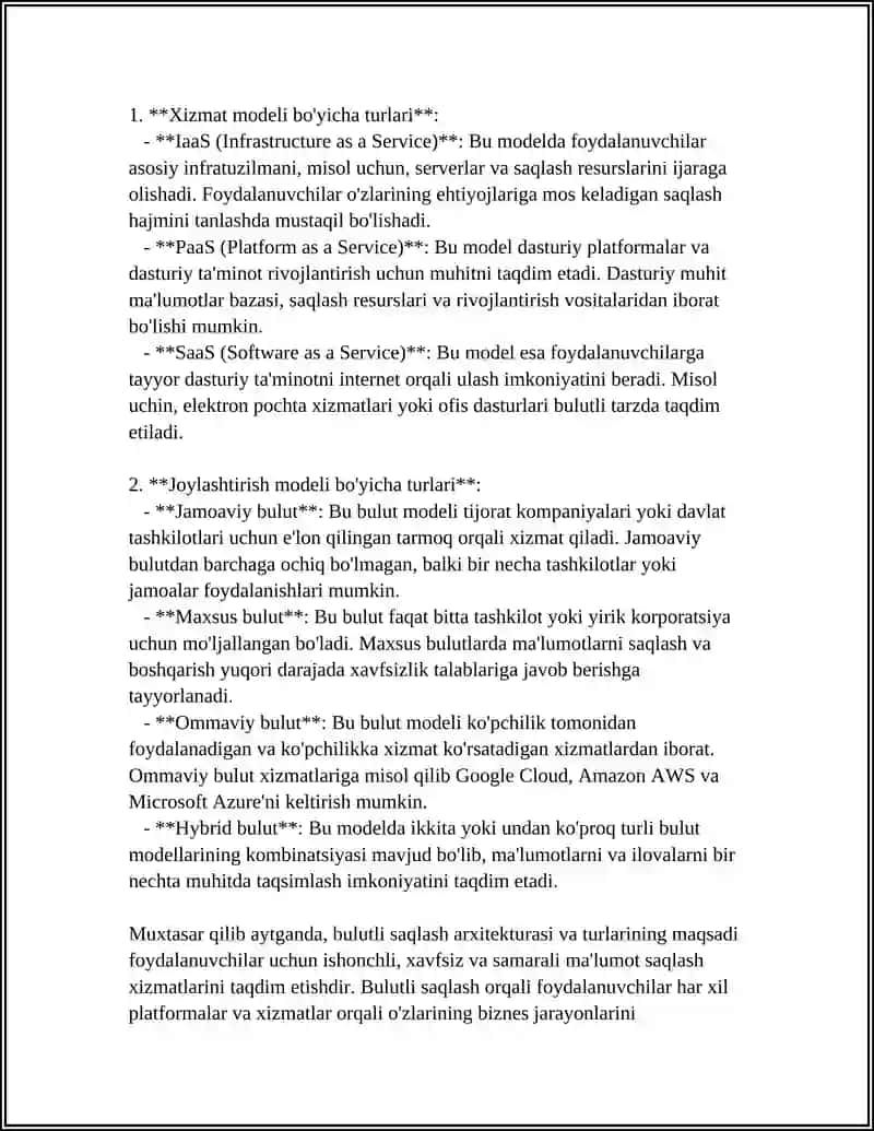 BULUTLI SAQLASH JOYLARI IMKONIYATLARI 4