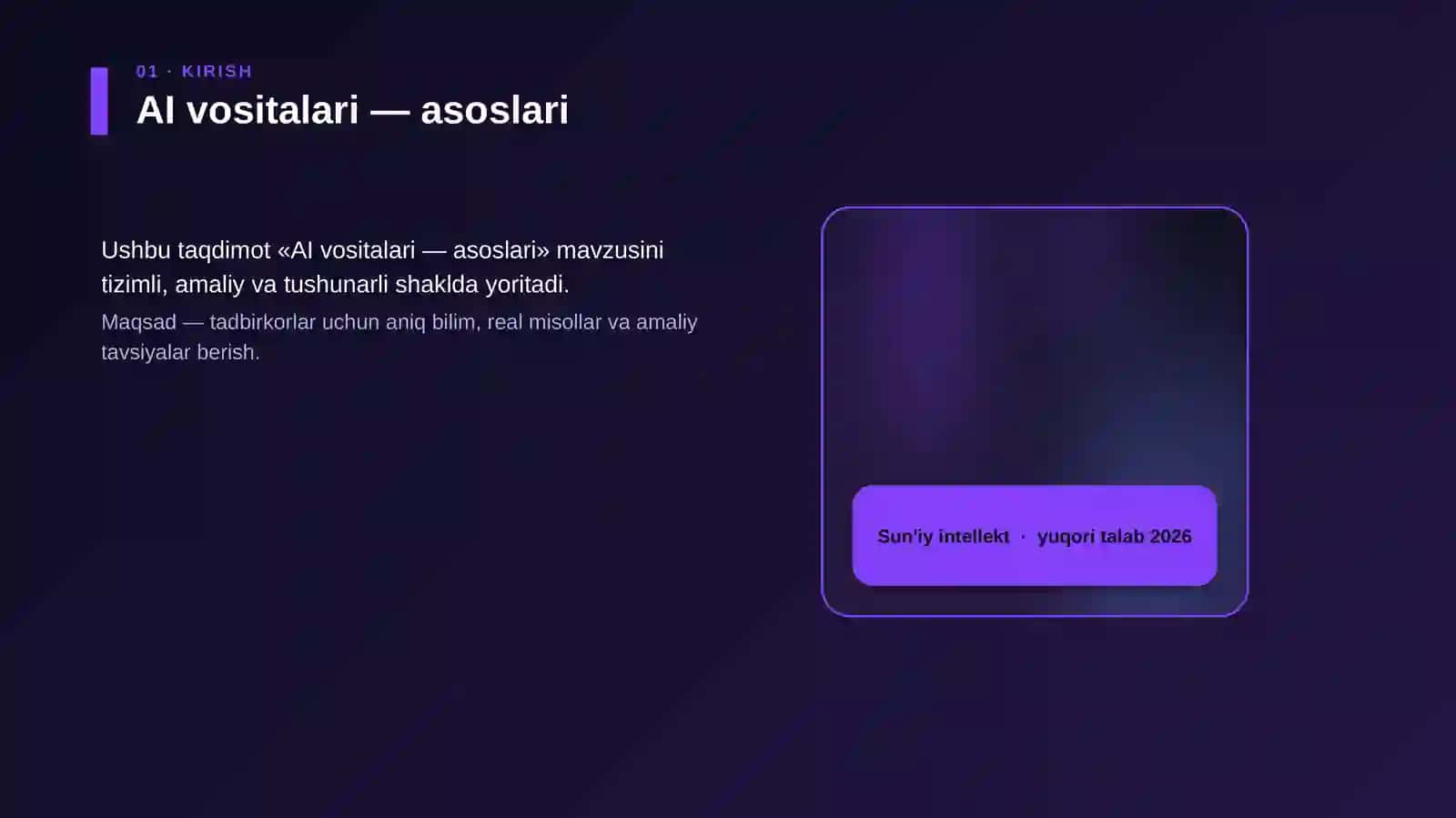 AI vositalari — asoslari 4