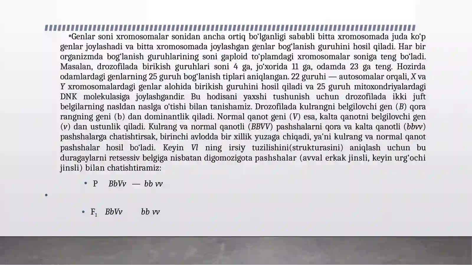 Irsiyatning xromosoma nazariyasi 4