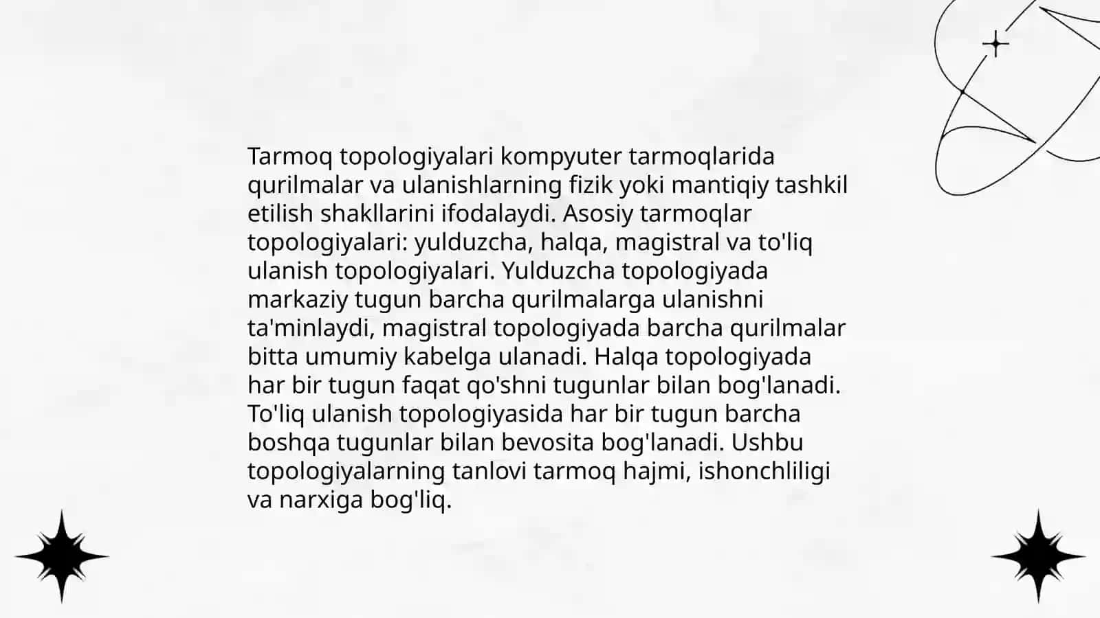 Tarmoq arxitekturasi 4