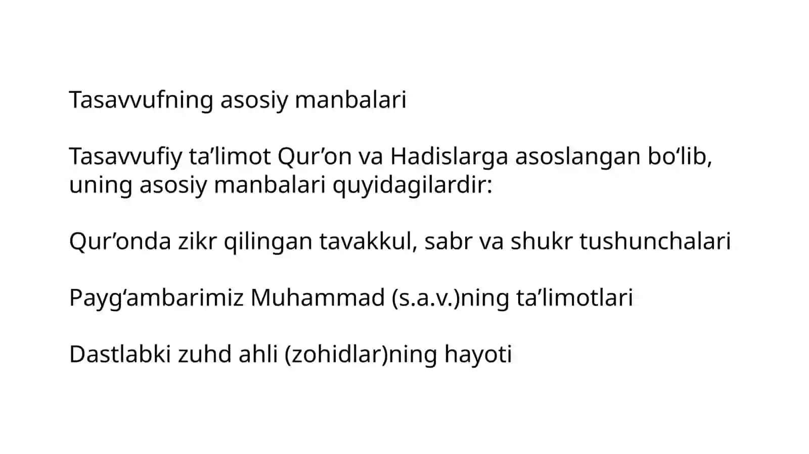 Tasavvuf tushunchasi va uning mohiyati 4