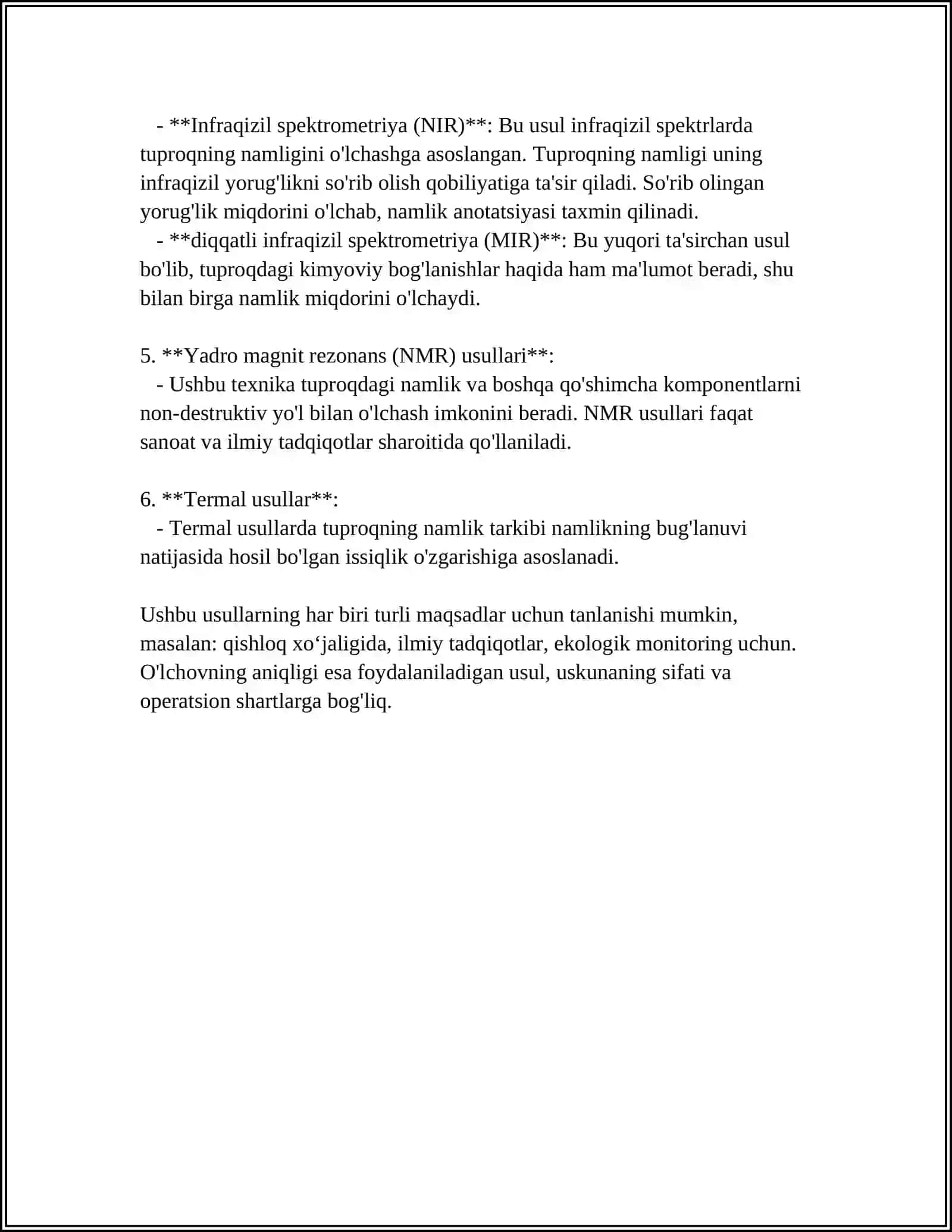 ISSIQXONALARDA TUPROQ NAMLIGNI TARTIBOTI 4