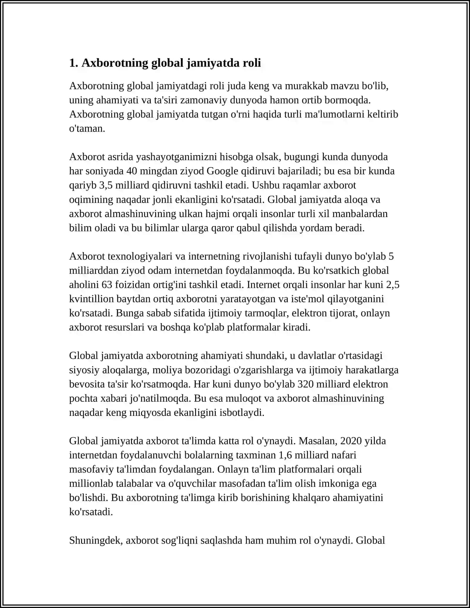 AXBOROTNI JAMIYATDAGI O'RNI VA AHAMIYATI 4