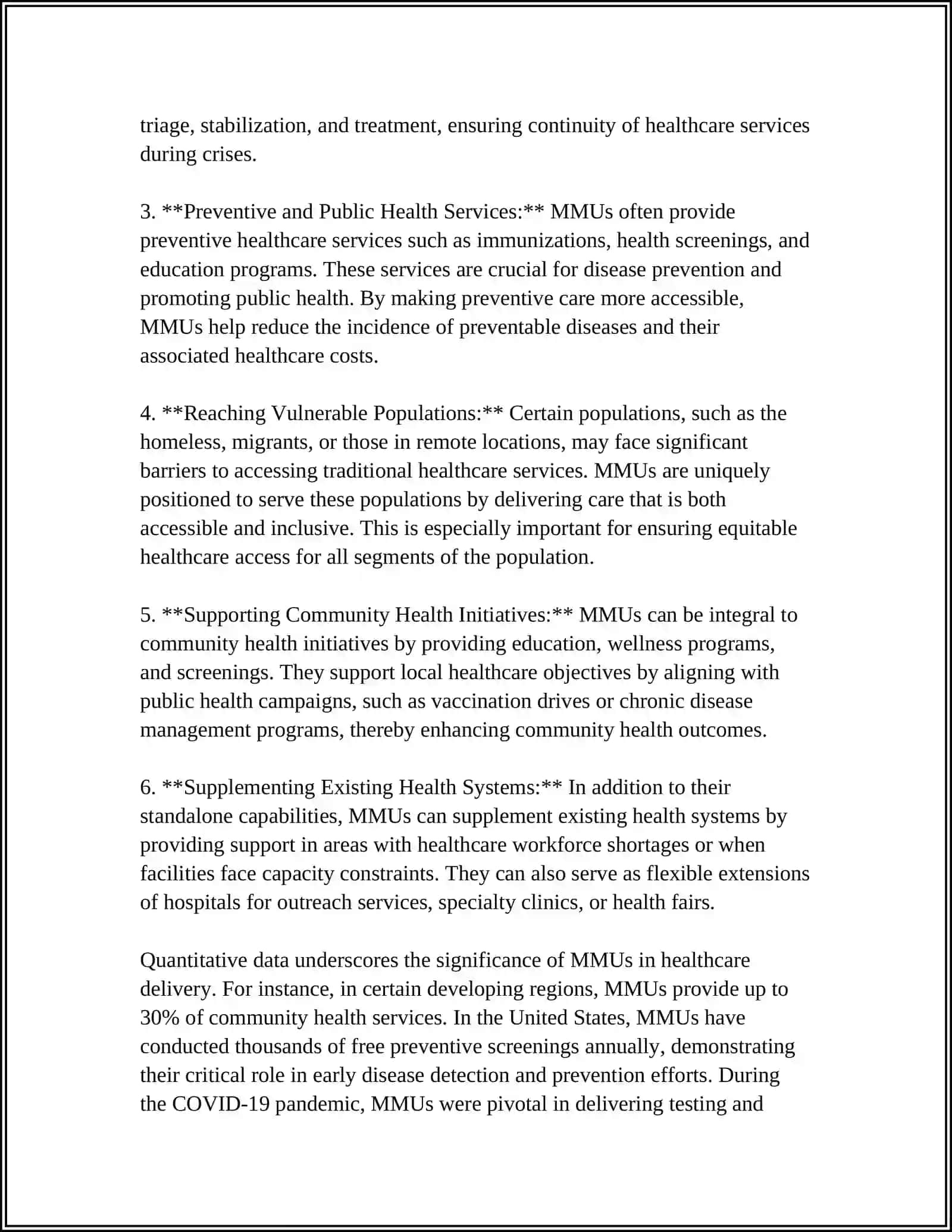 MAKE A MINI PRESENTATION ON "MOBILE MEDICAL UNITS IN THE WORLD" 4