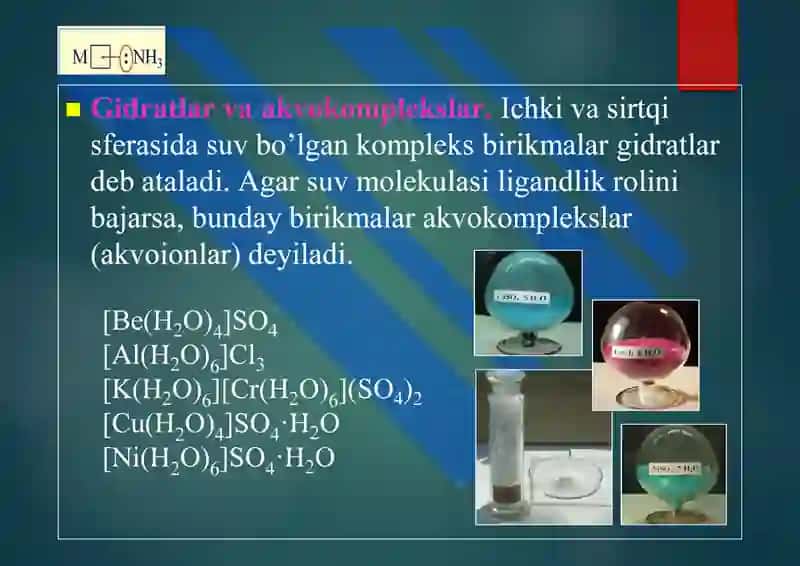 Koordinatsion birikmalar turlari 4