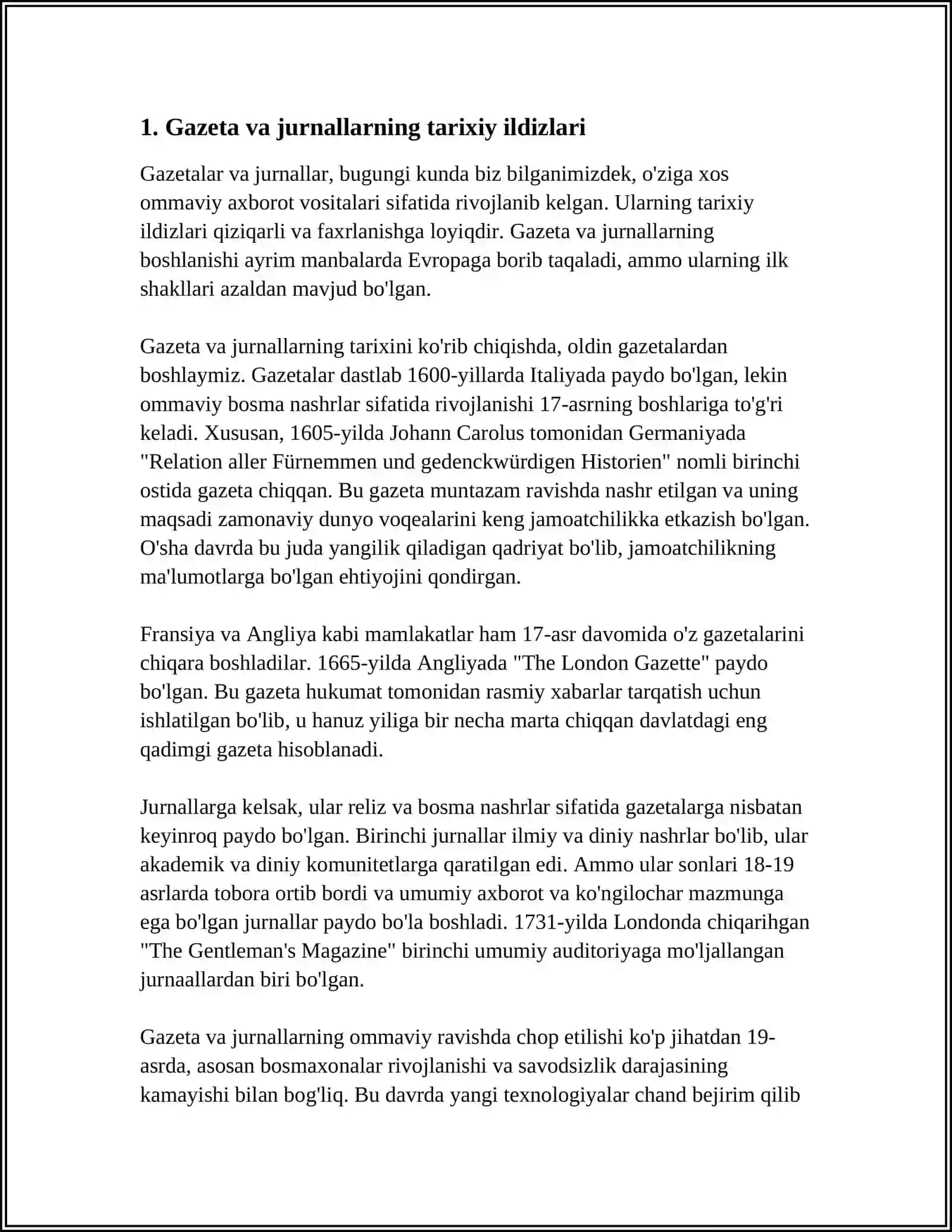 GAZETA VA JURNALLARNING PAYDO BO’LISHI 4