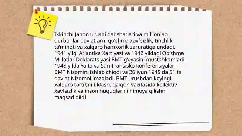 BMTning tashkil topishi va jahondagi nufuzi 4