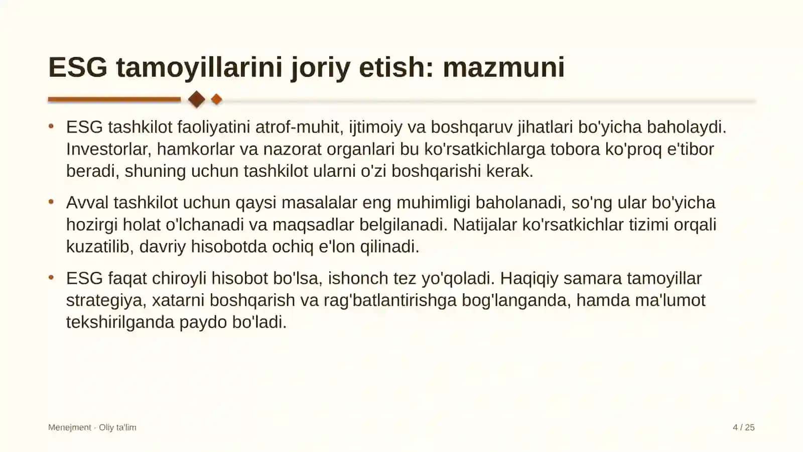 ESG tamoyillarini joriy etish 4