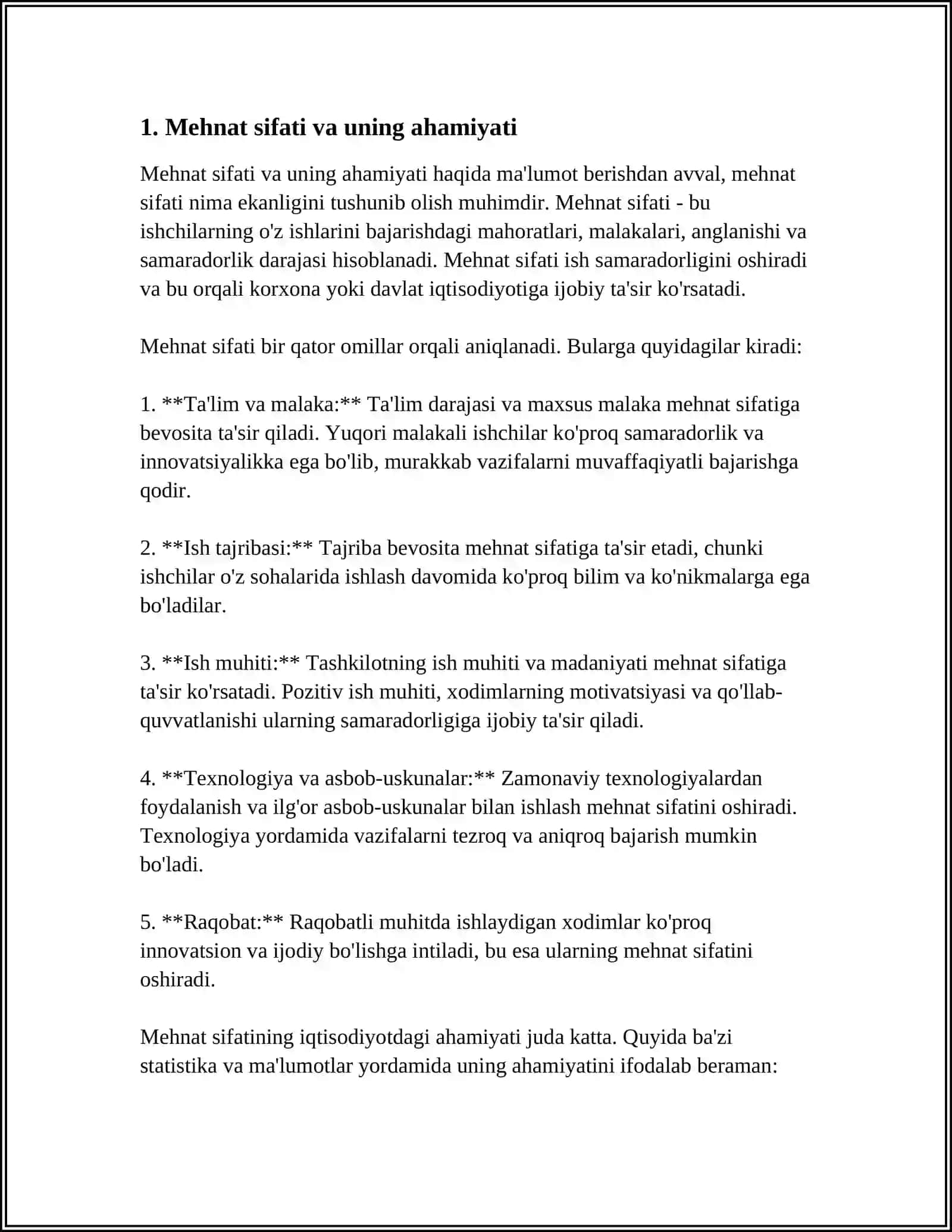 MEHNAT SIFATI HAQIDA TUSHUNCHA 4