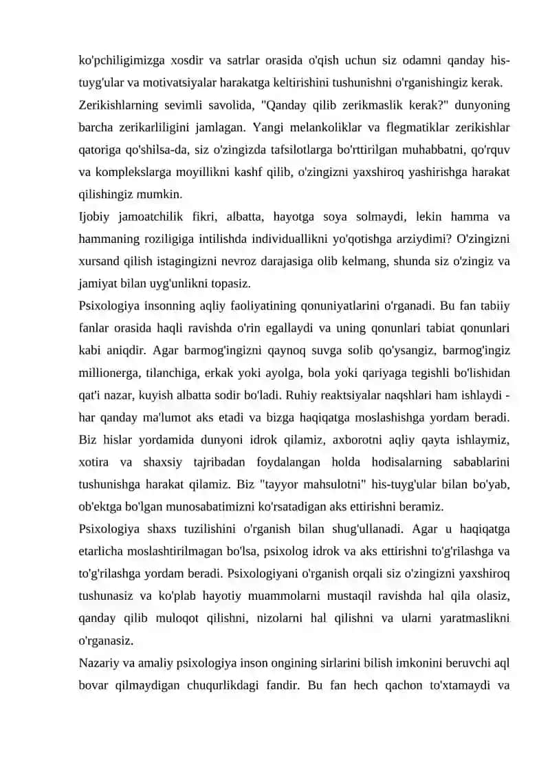 BEVOSITA ASSOTSIATIV TESTLAR 4