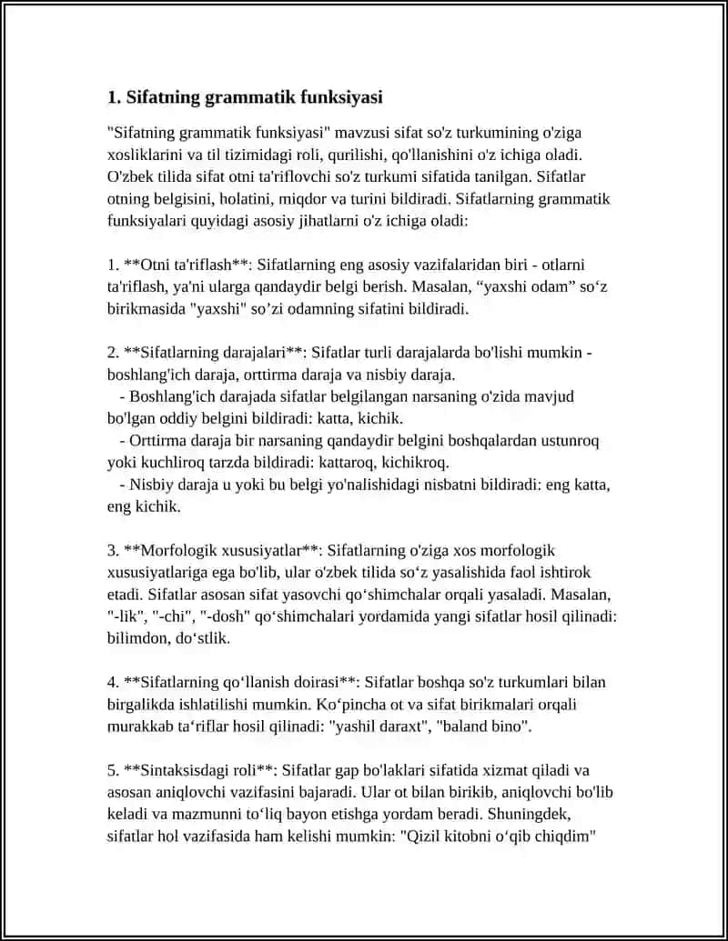 Sifatning Grammatik Kategoriyalari 4