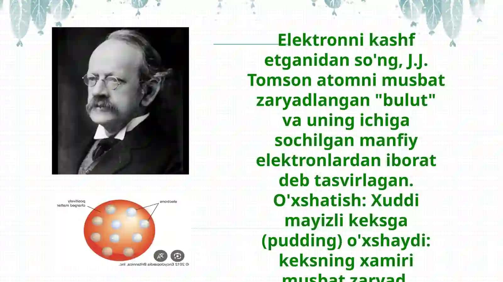 Atom tuzilish nazariyalari. Atom modellari 4