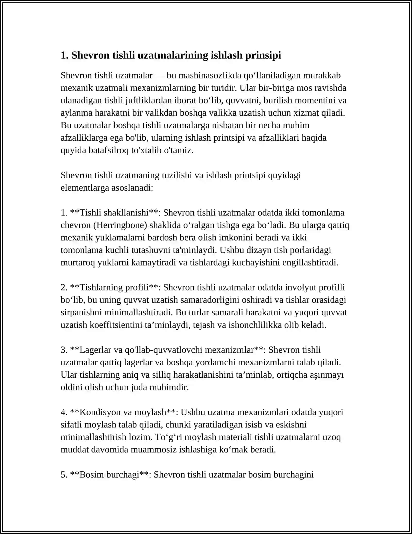 SHEVRON TISHLI SILINDRIK UZATMALAR 4