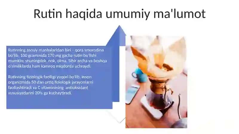 Rutin miqdorini aniqlashda YuSSX usuli 4