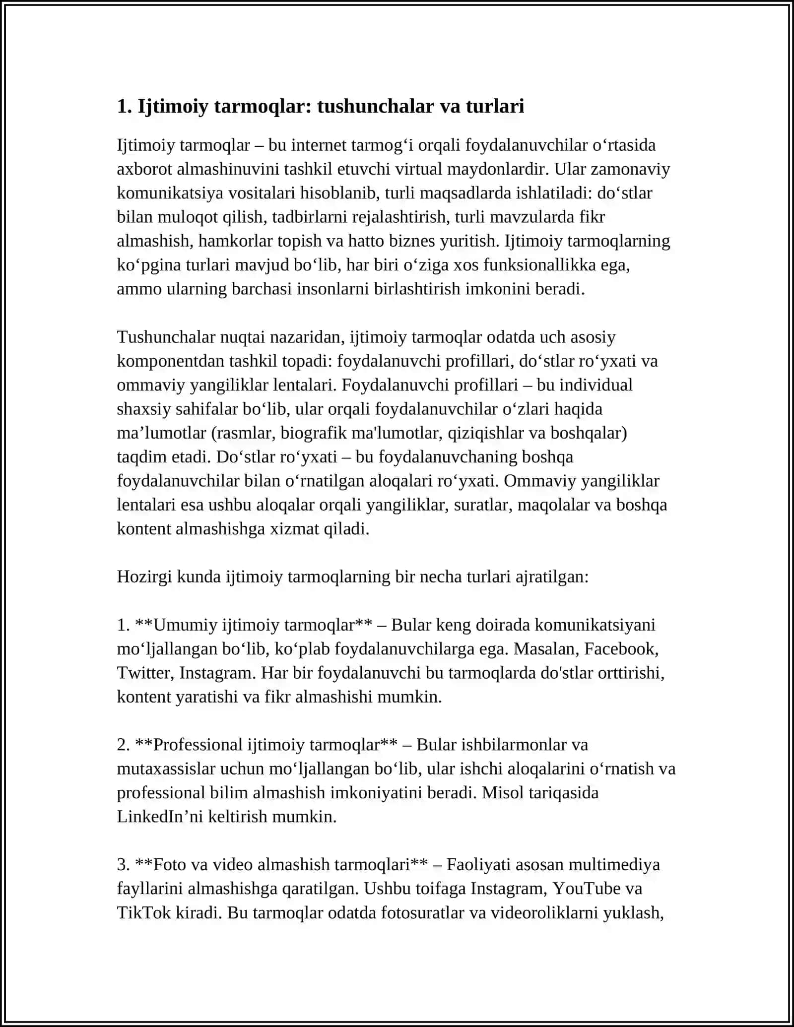Ijtimoiy tarmoqlar va ulardan foydalanish madaniyati 4