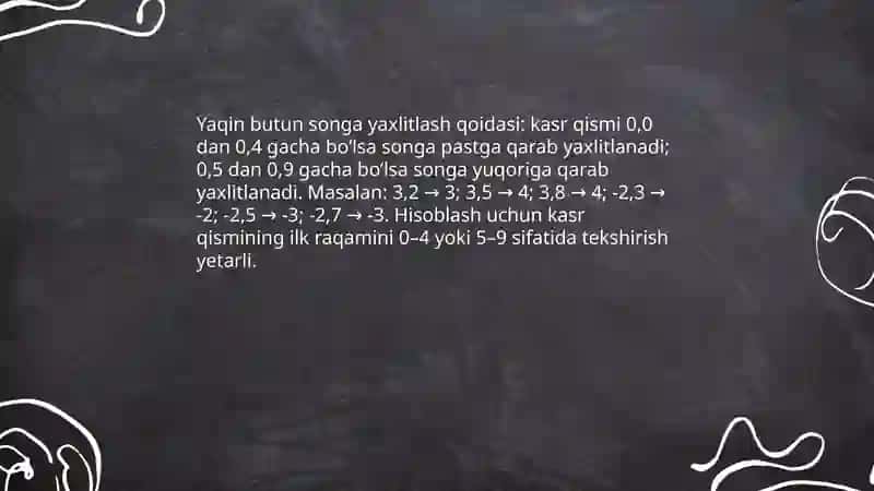 Sonlarni yaxlitlash. Rim raqamlari 4