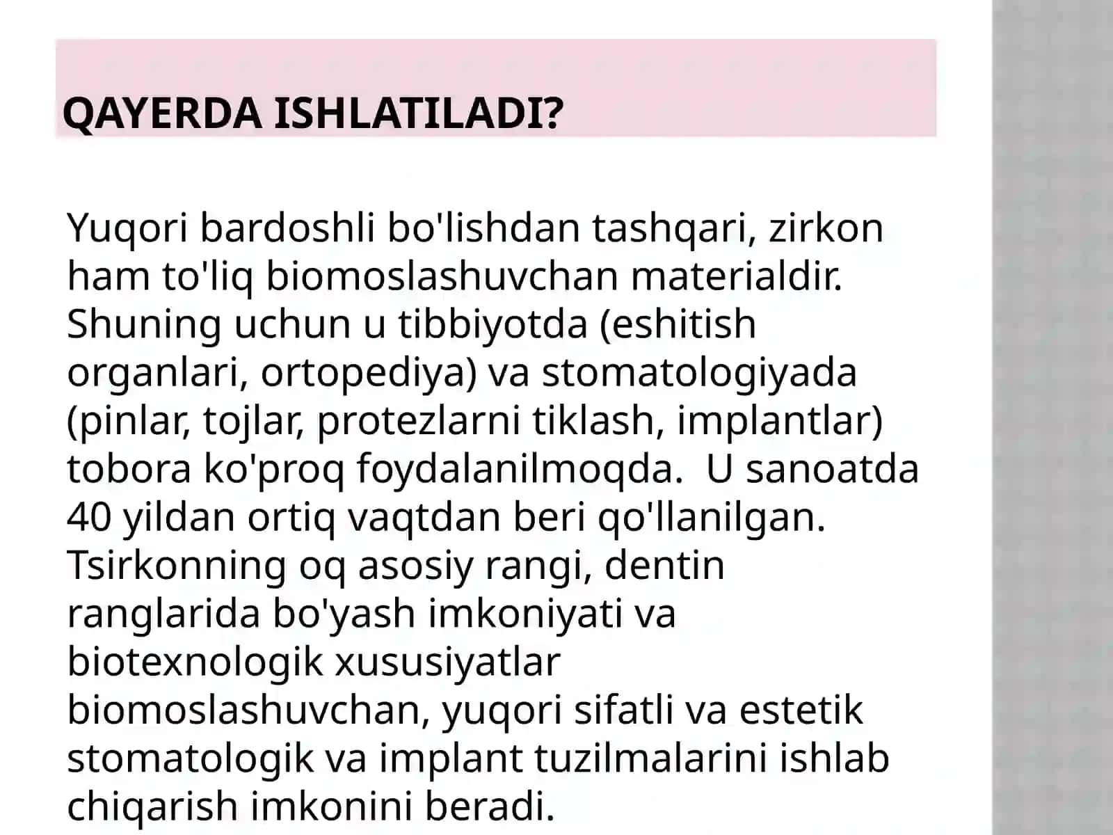 Dioksid sirkon 4