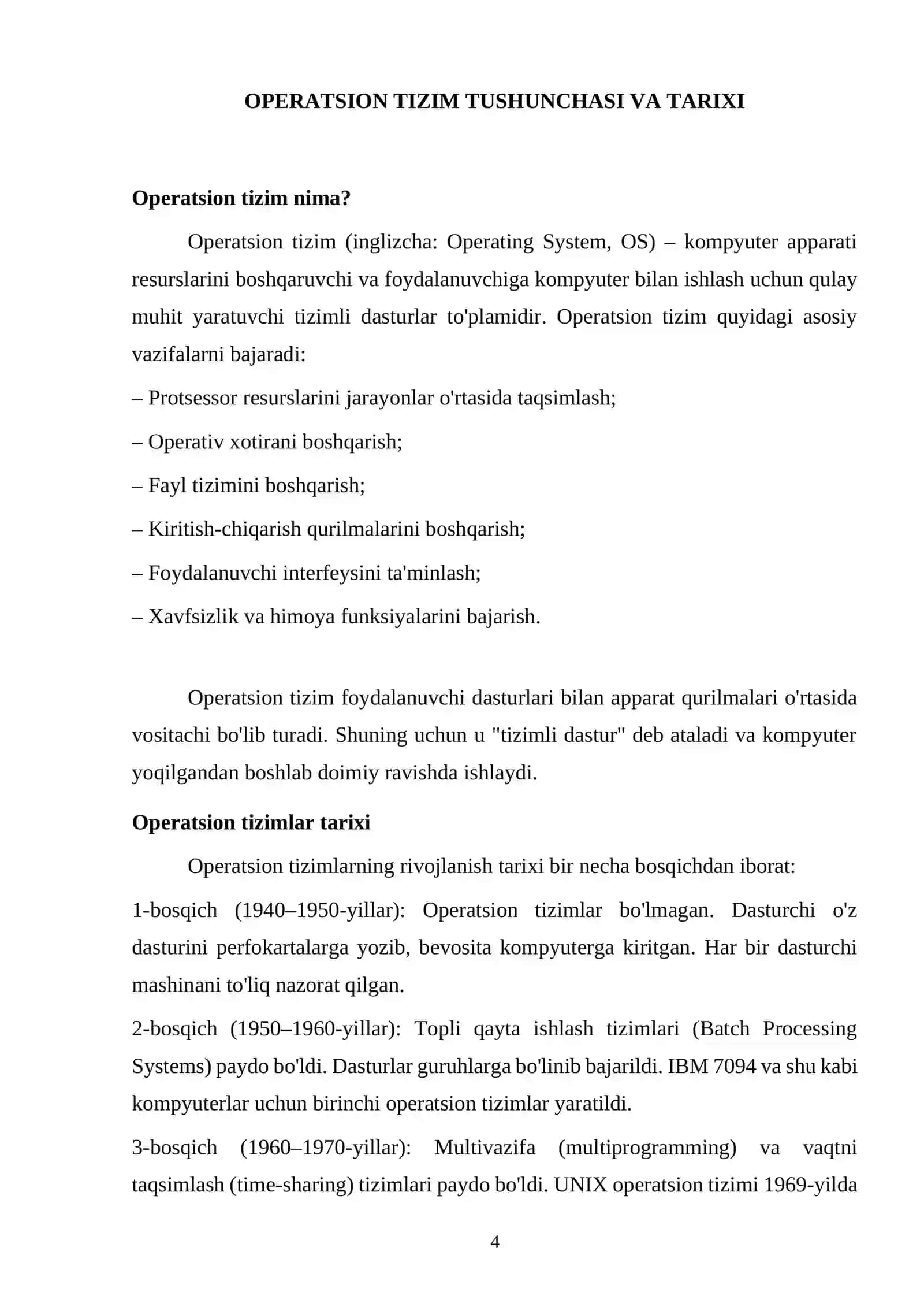 Operatsion tizimlar 4