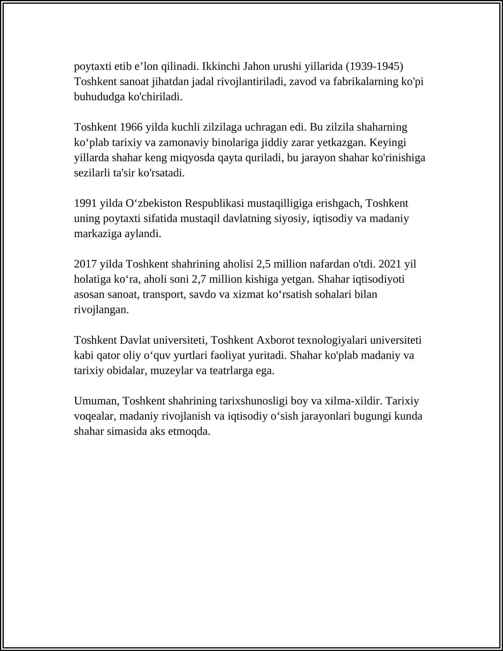 Toshkent shahrining tarixshunosligi 4