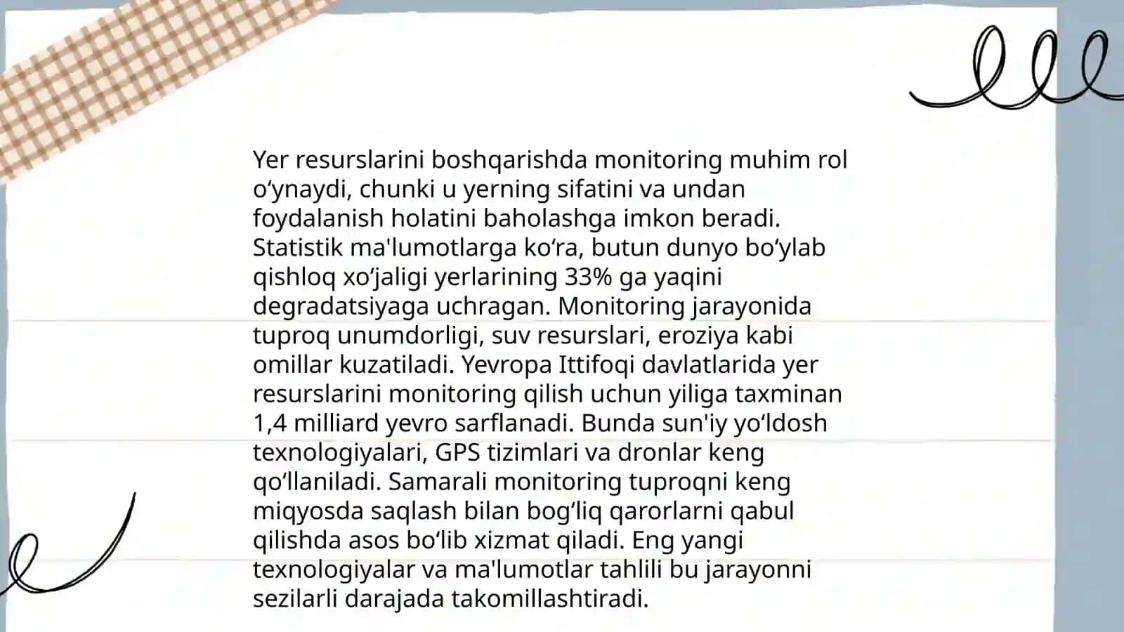 Monitoring tizimlari va yerdan foydalanish 4