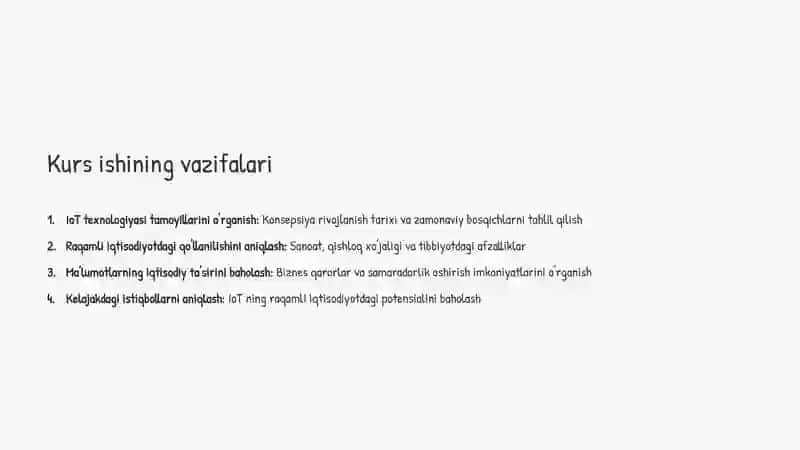 RAQAMLI IQTISODIYOTDA IOT QURILMALARINING ISHLATILISHI VA ULAR ORQALI MA'LUMOTLAR YIG'ISHNING IQTISODIY NATIJALARI 4