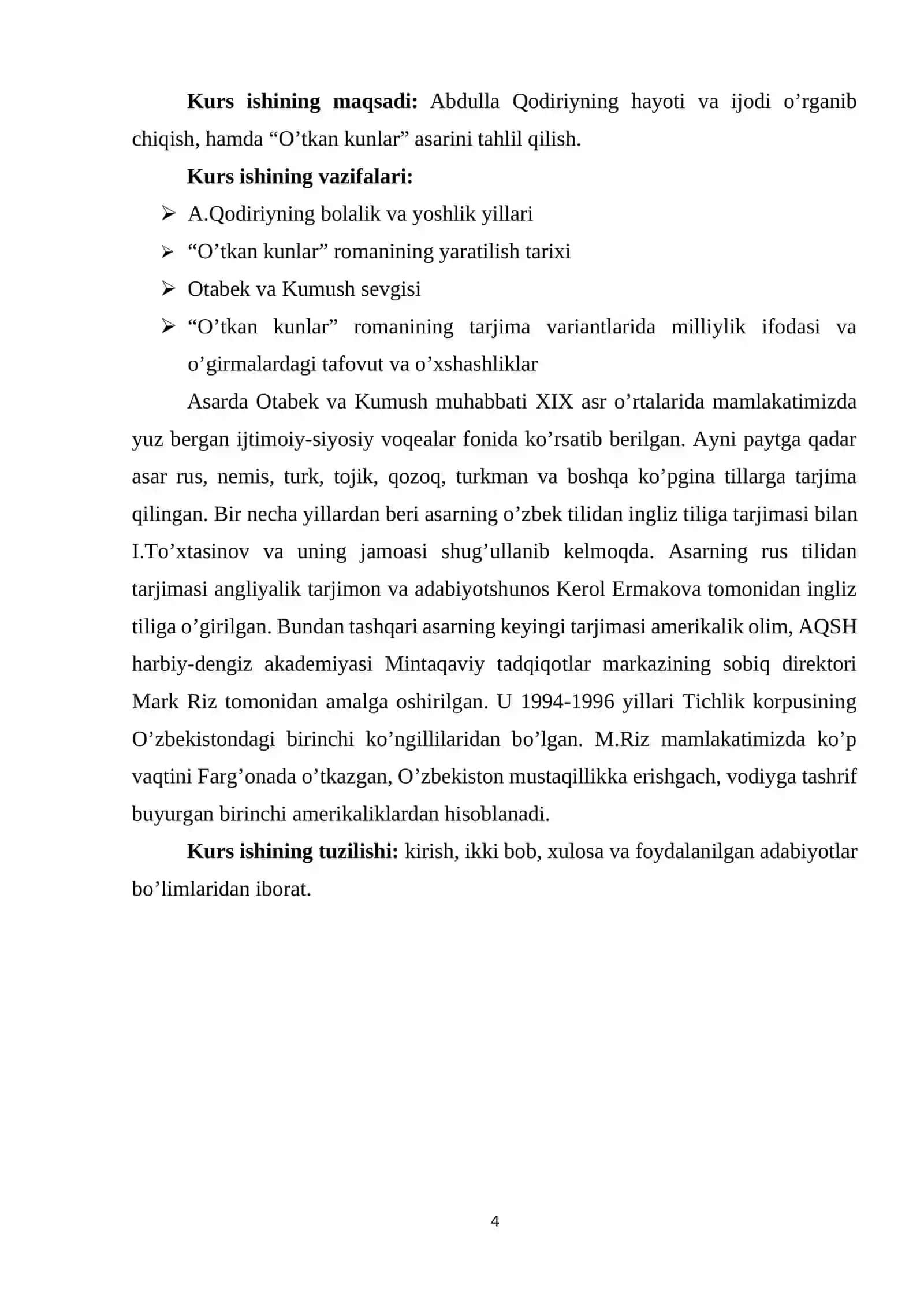 O‘TKAN KUNLAR ROMANINING KELIB CHIQISHI 4