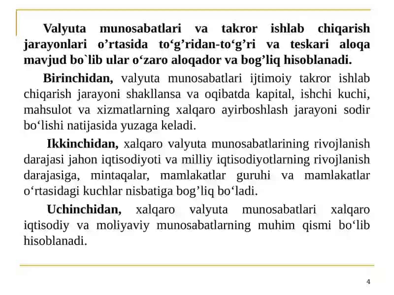 XALQARO VALYUTA MUNOSABATLARI 4