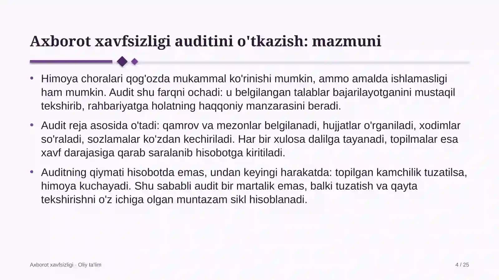 Konsert tashkilotlarida axborot xavfsizligi auditini o'tkazish 4