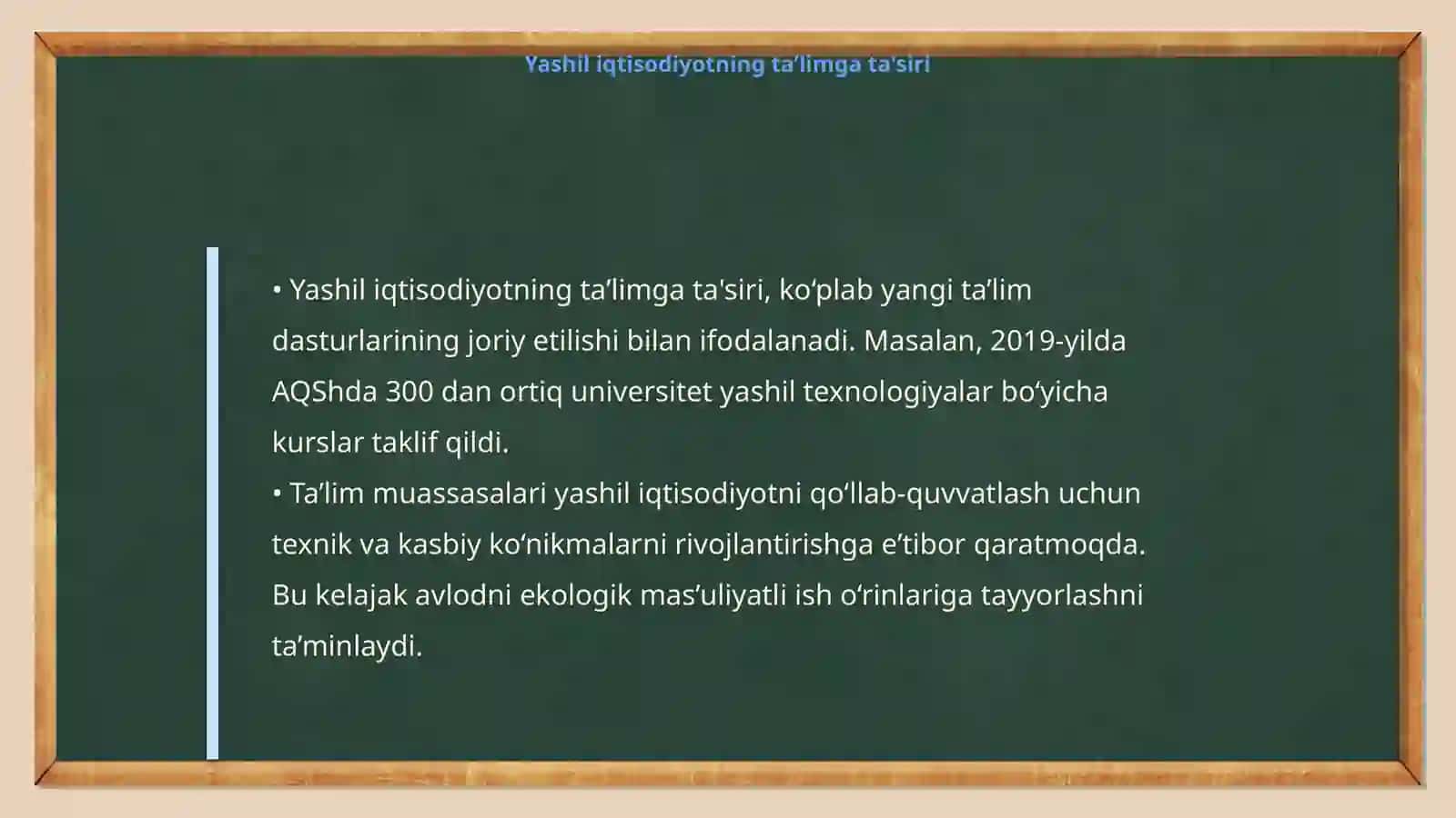 Yashil” ish o‘rinlari va ta’lim o‘rtasidagi bog‘liqliklar 4