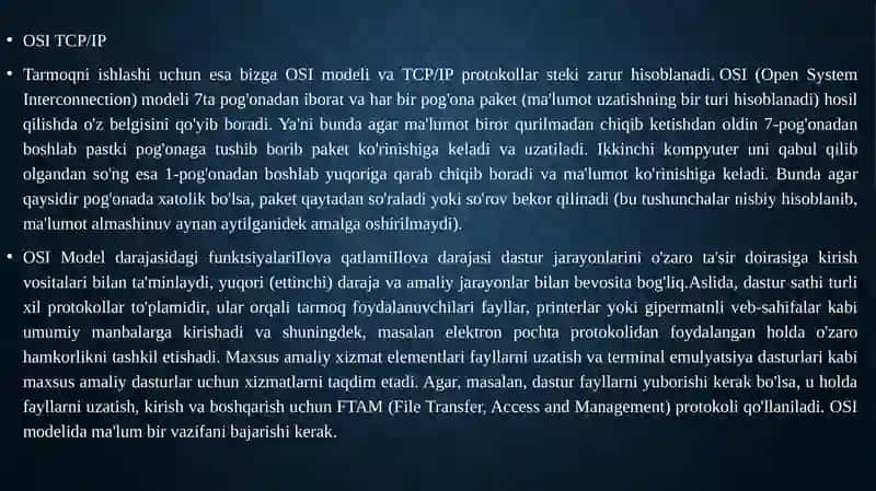Osi pog’onaining tarixi. Osi pog’onalari va ularning    vazifalari 4