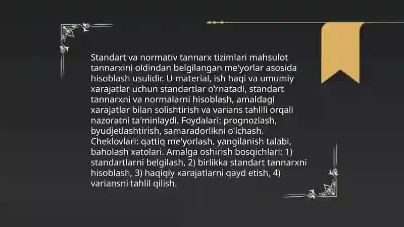 Zamonaviy tannarx hisoblash metodlari 4