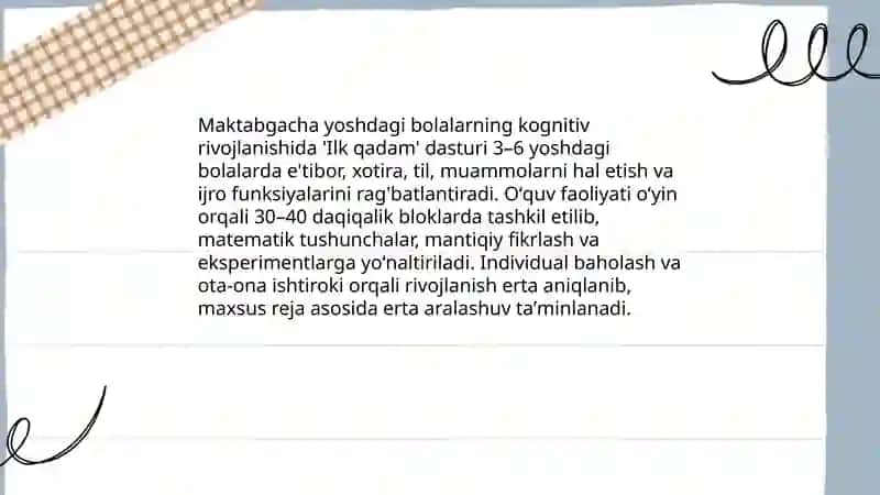 Ilk qadam dasturi 4