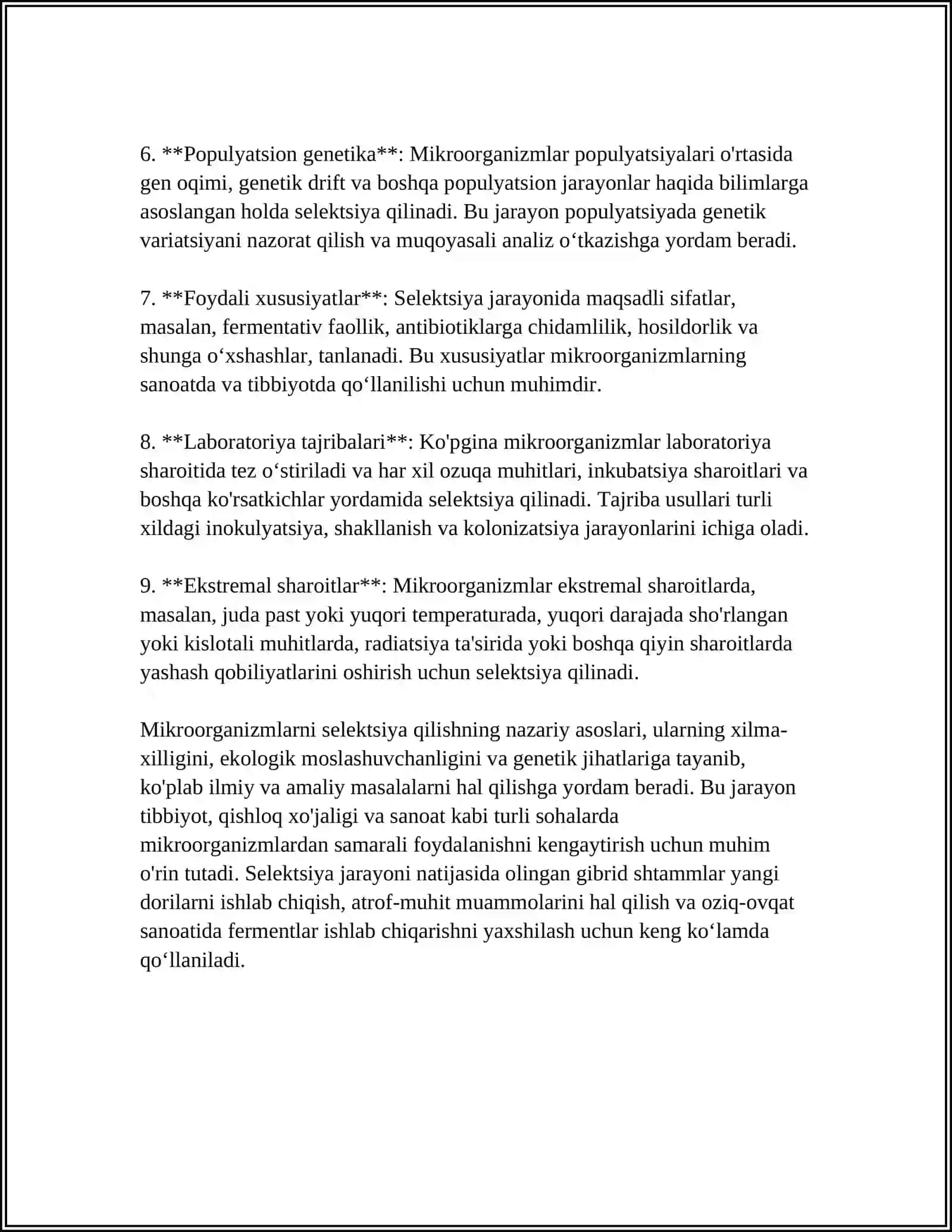 MIKROORGANIZMLAR SELEKSIYASI 4