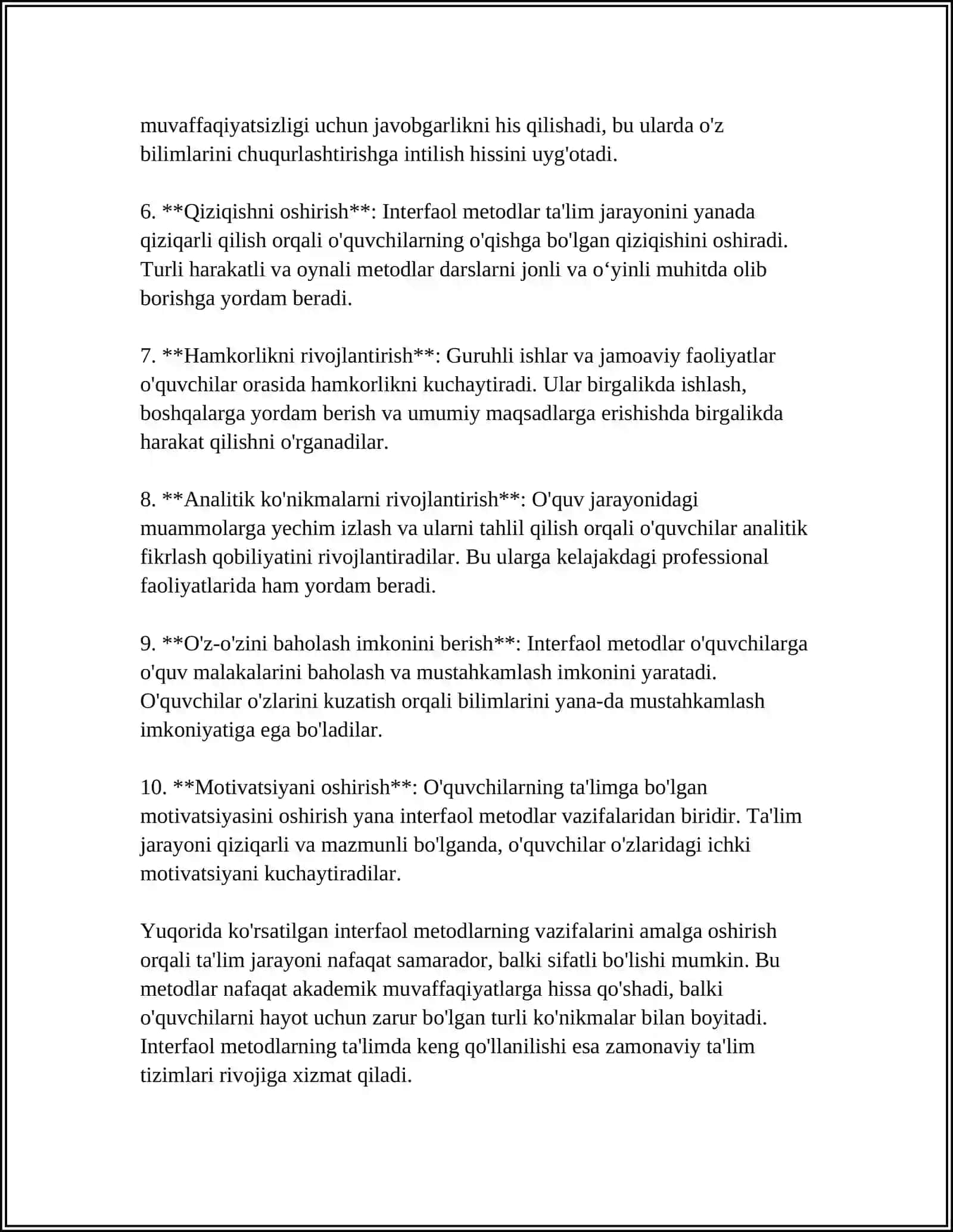 INTERFAOL METODLARDAN FOYDALANISH 4