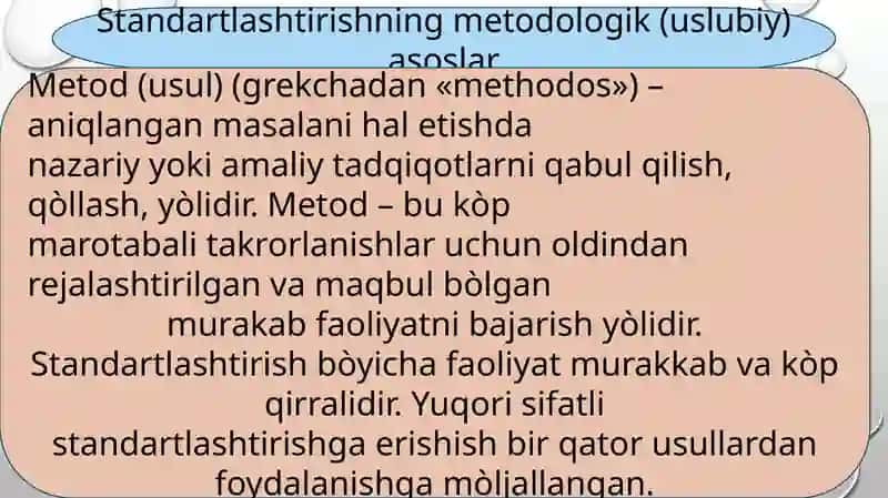 Standartlarni ishlab chiqishning nazariyasoslari 4
