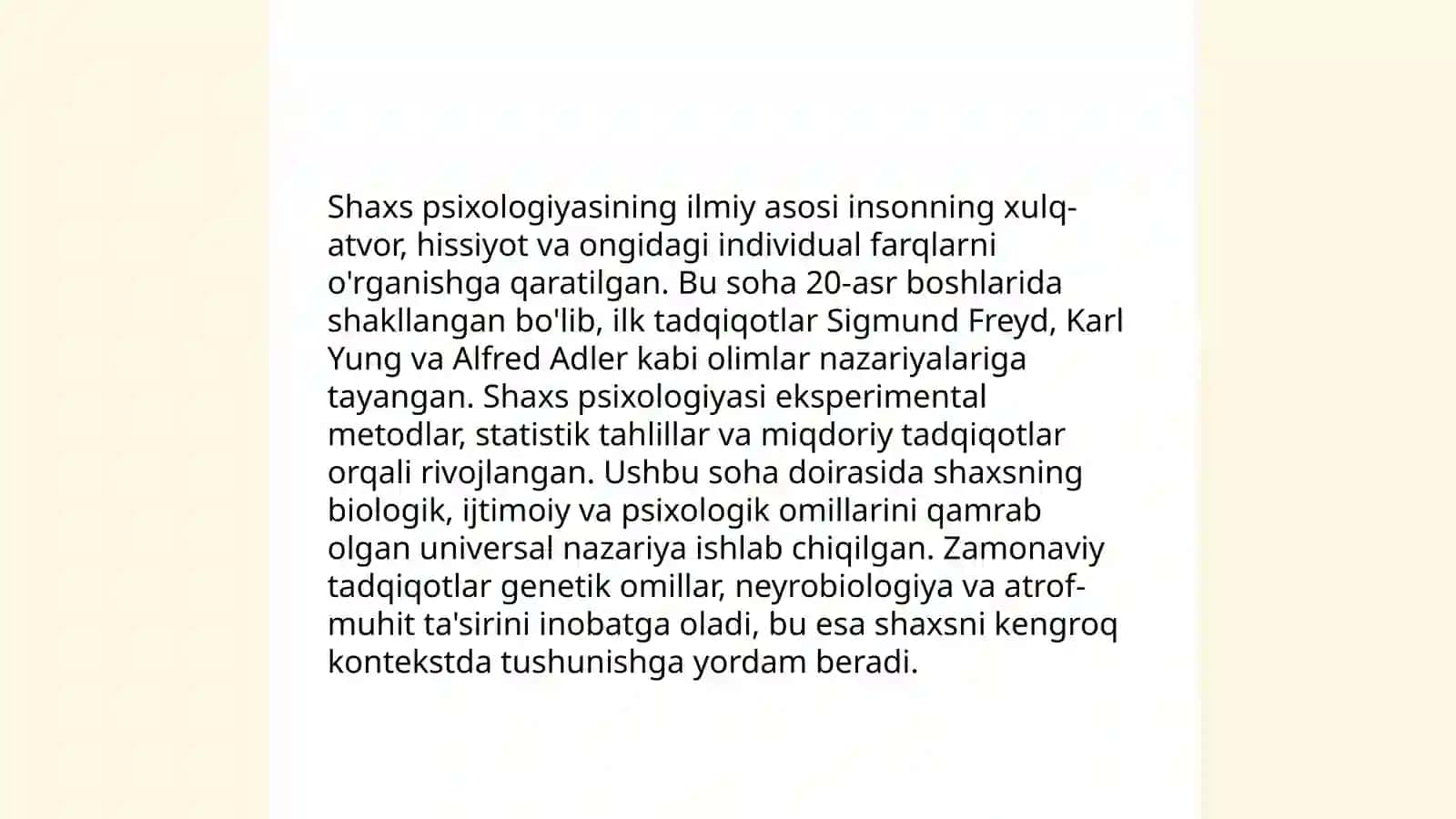 Chet el psixologyasida shaxs nazaryasi 4