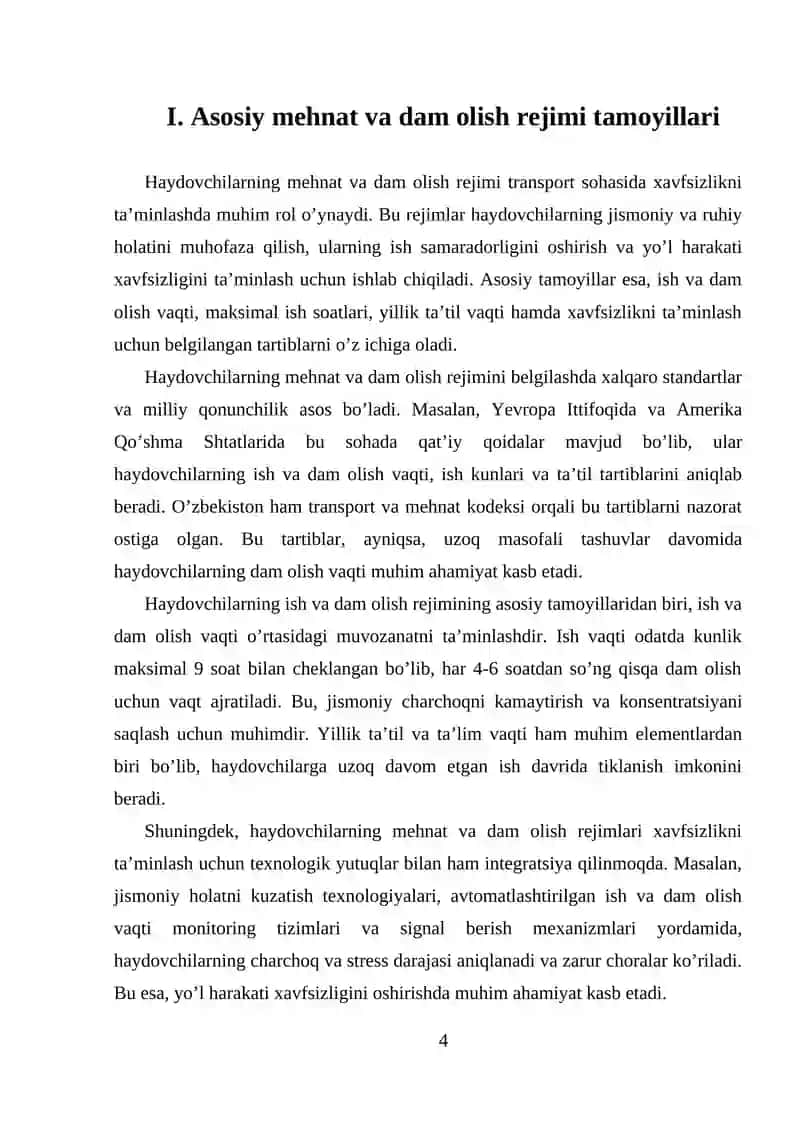 HAYDOVCHILARNING MEHNAT VA DAM OLISH REJIMI 4