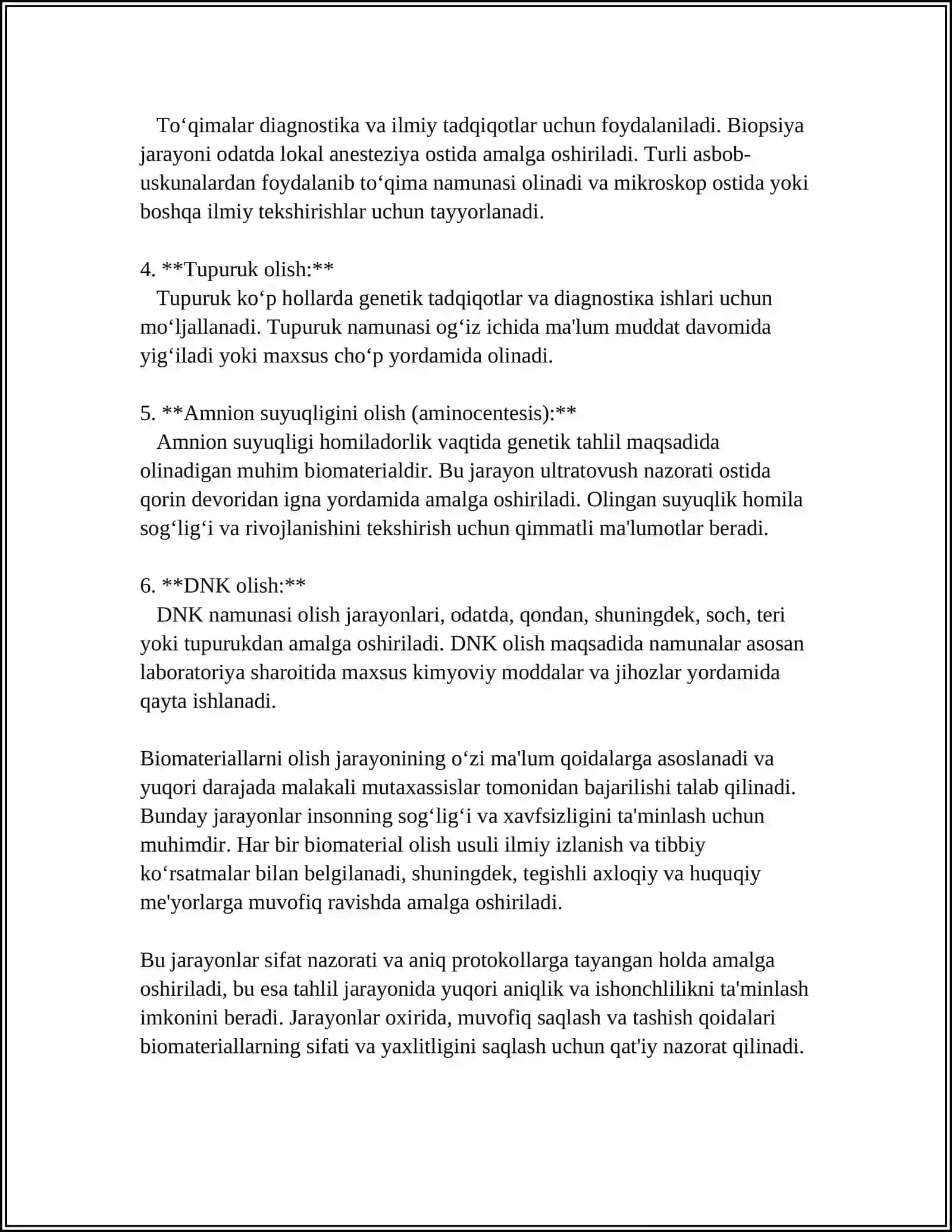 Biomaterial olish tartiblari 4
