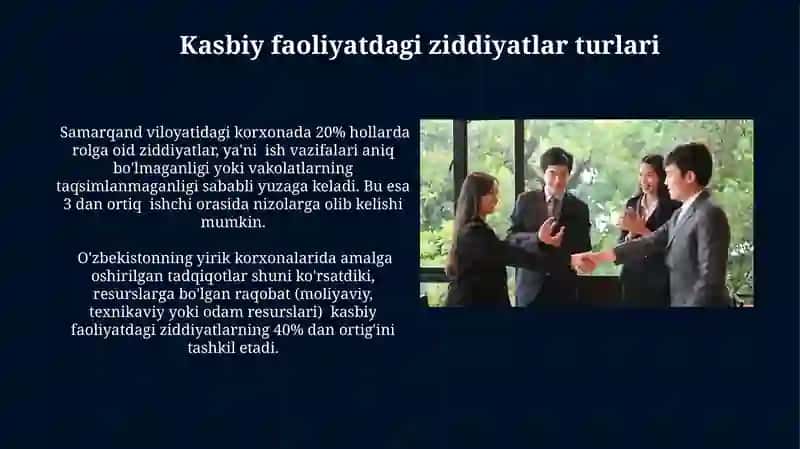Kasbiy faoliyatdagi konfliktlar va ularni bartaraf etish 4