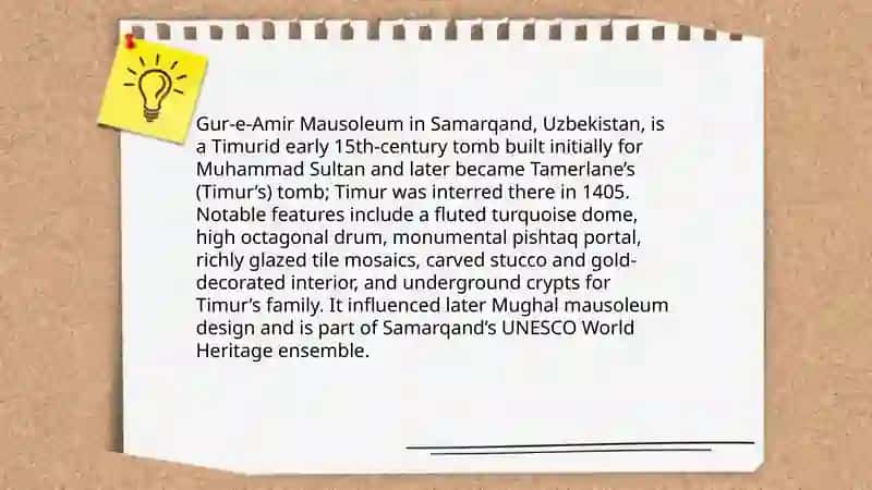 Samarqand, Describe ancient places of Uzbekistan 4