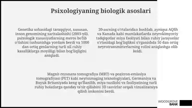 Psixalogiya rivojlanishining asosiy tendetsiyalari 4