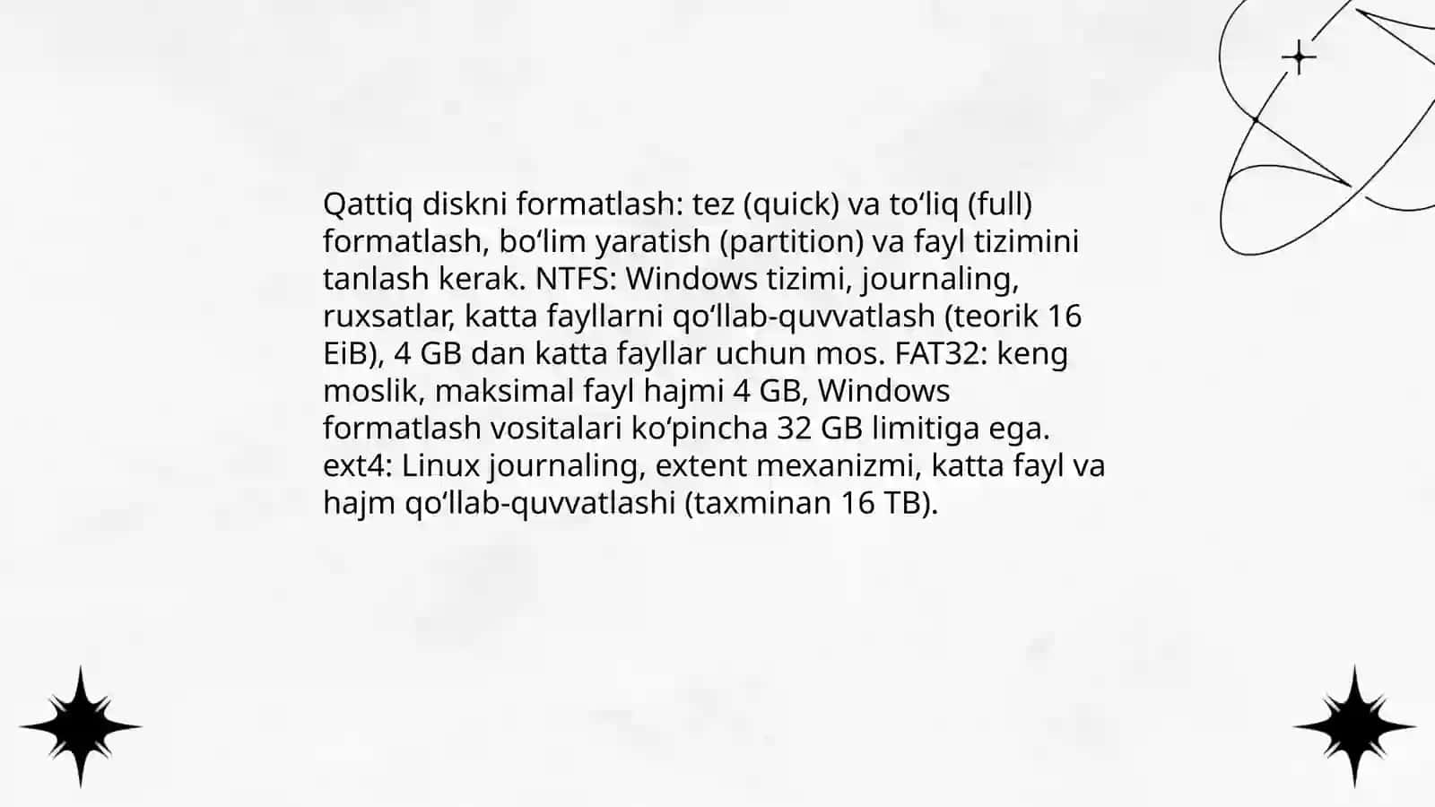 Qattiq disklar bilan ishlash 4