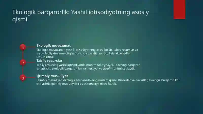 Yashil iqtisodiyot asoslari 4
