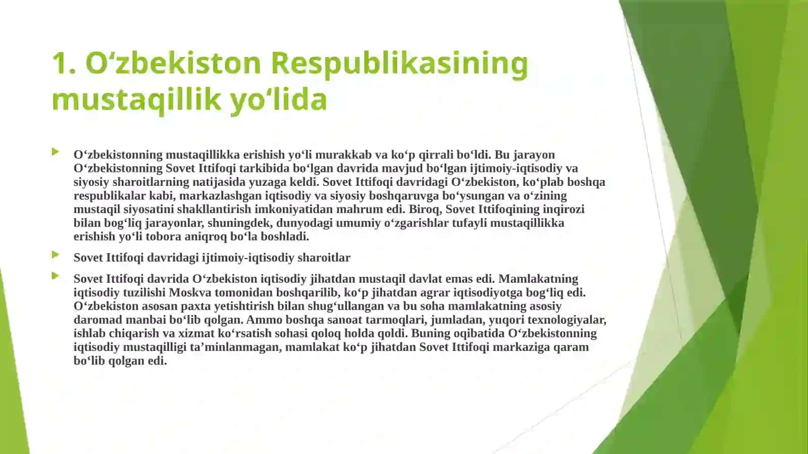 Mustaqil O’zbekiston Respublikasining tashkiltopishi va uning tarixiy ahamiyati 4