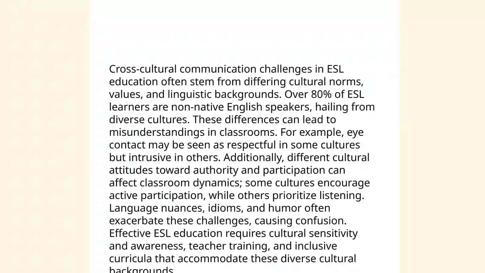 The role of culture and communication in learning ESL 4