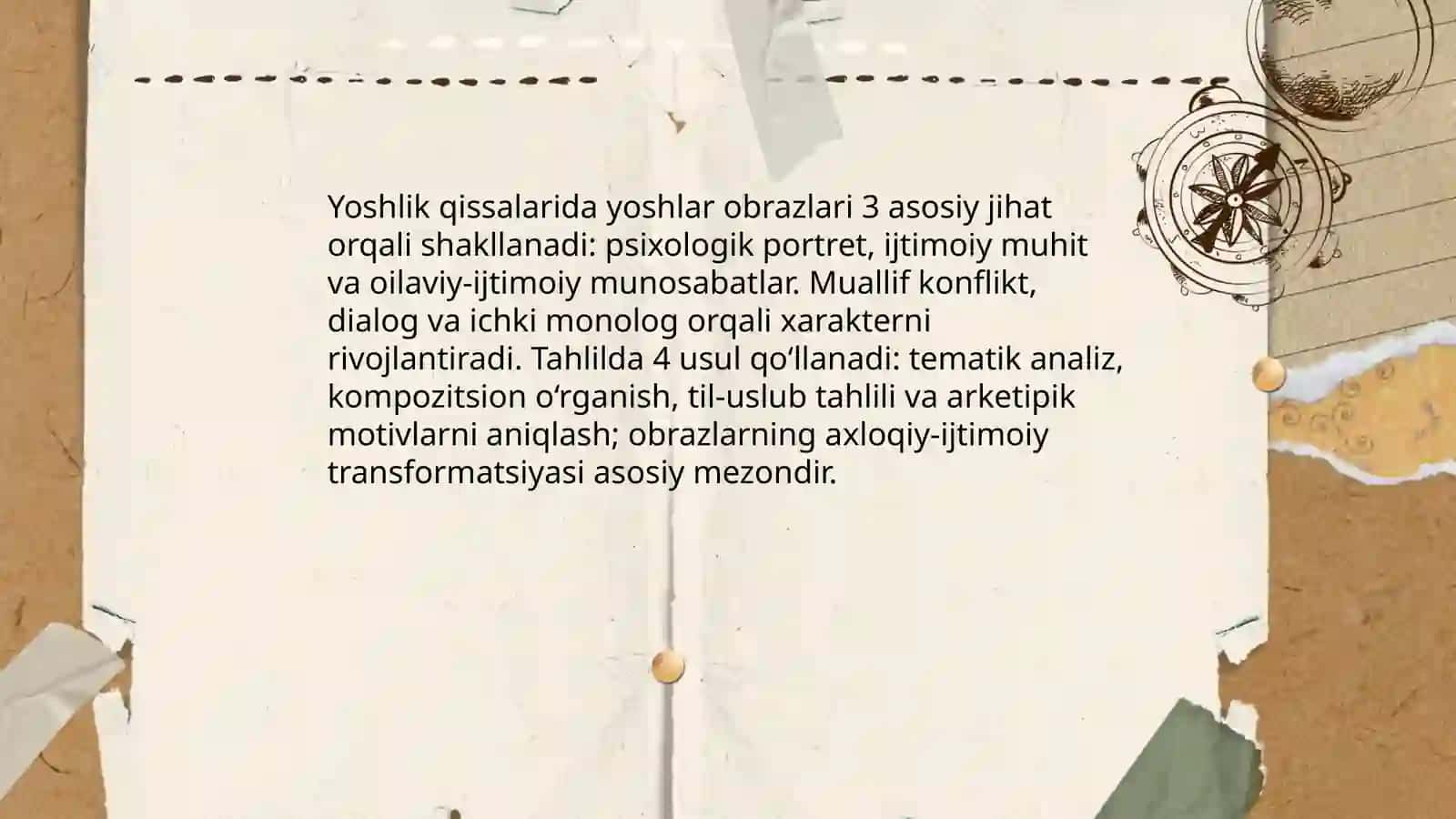 Yoshlik jurnalida e'lon qilingan qissalar tahlili 4