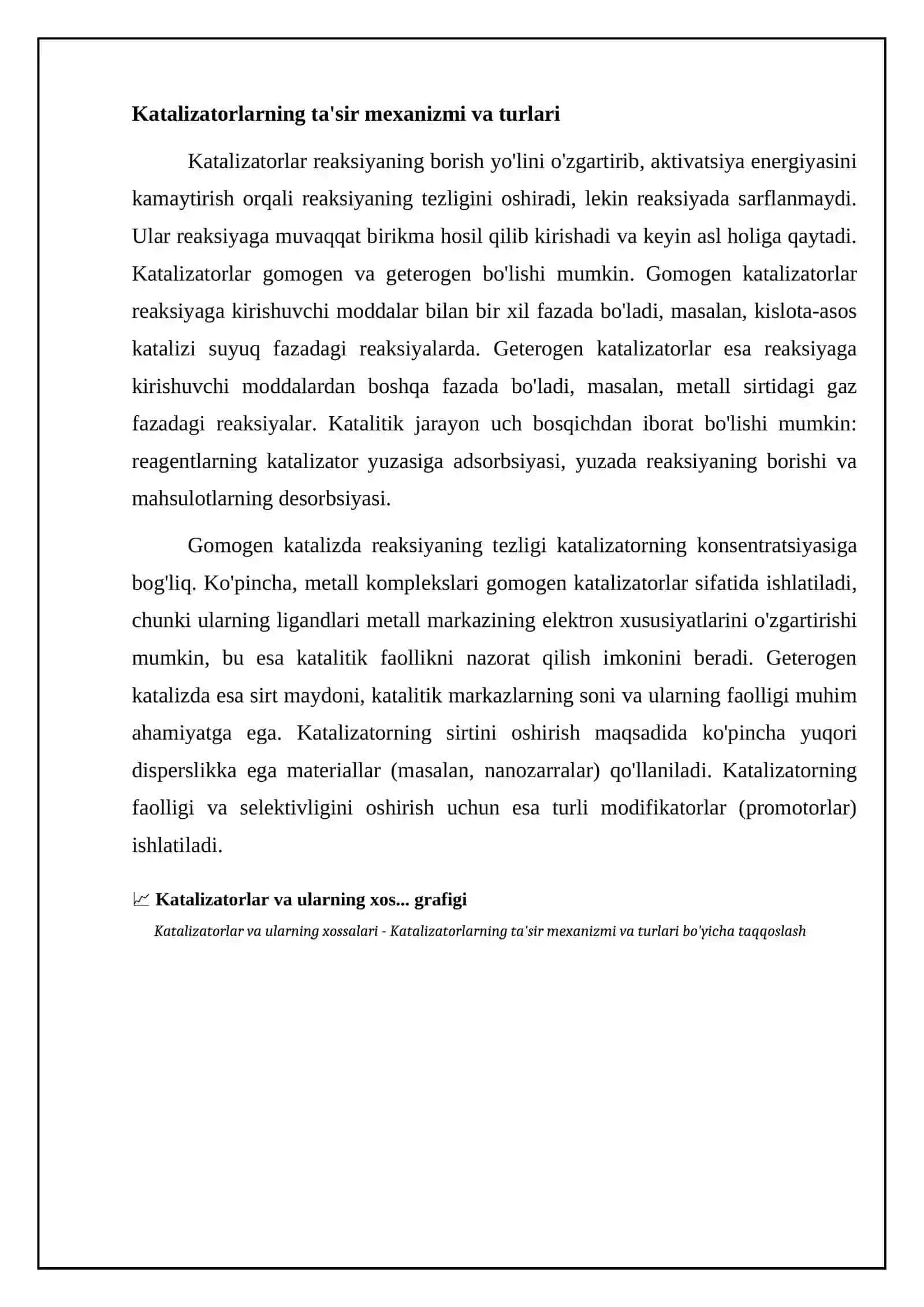 Katalizatorlar va ularning xossalari 4